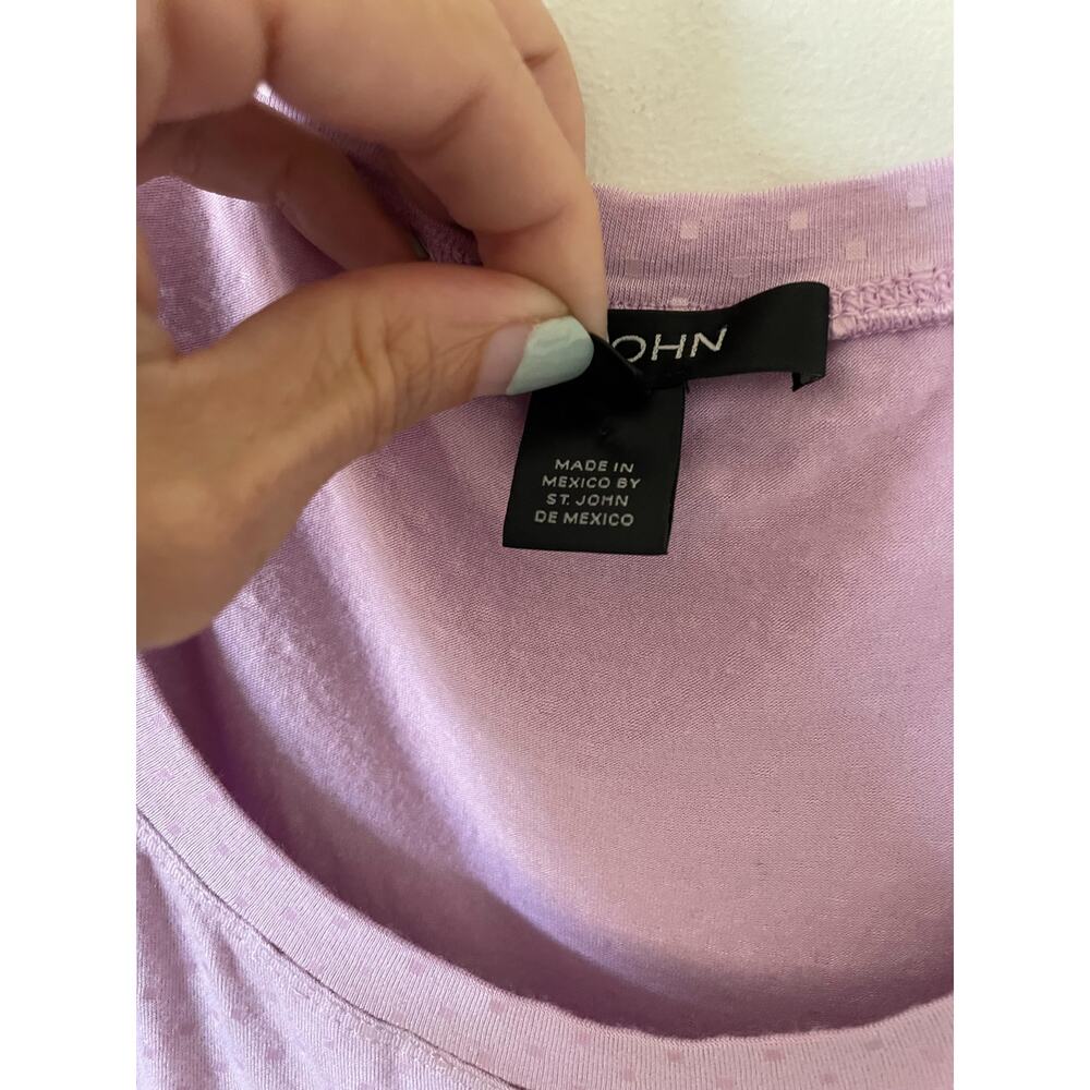 St. John Sequin Viscose Basic Tank Top Purple Size Small Petite - Picture 6 of 7